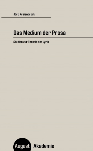 Das Medium der Prosa Das Medium der Prosa