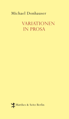 Variationen in Prosa Variationen in Prosa