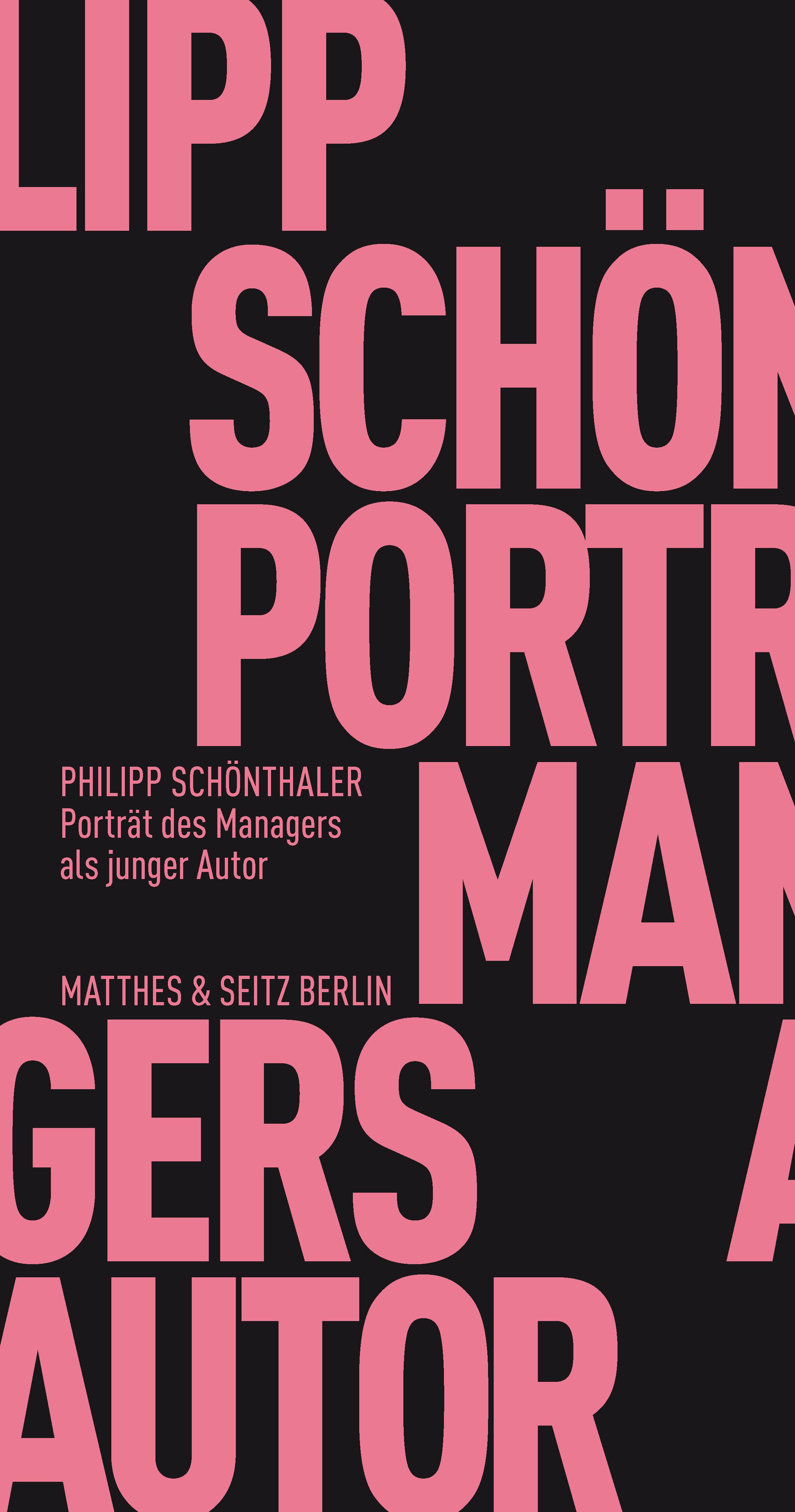 Portrait des Managers als junger Autor Verlag Matthes